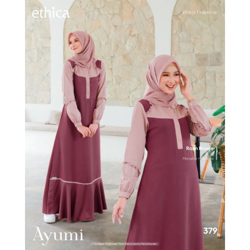 Ethica Gamis Ayumi 379 (Stone Grey, Roan Rouge)