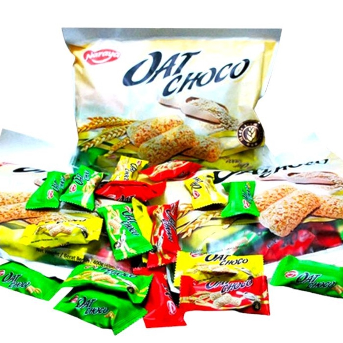Naraya Oat Choco 10 Gram ECER Original Pandan Strawberry Sweet Potato