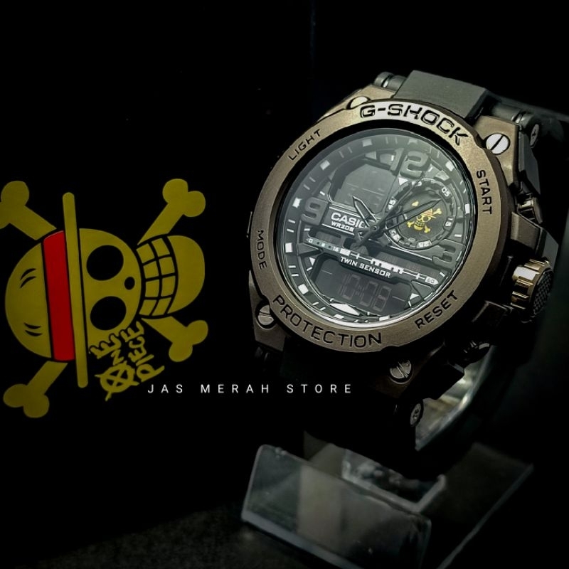 Jam Tangan One Piece X G Shock Metal Full Black