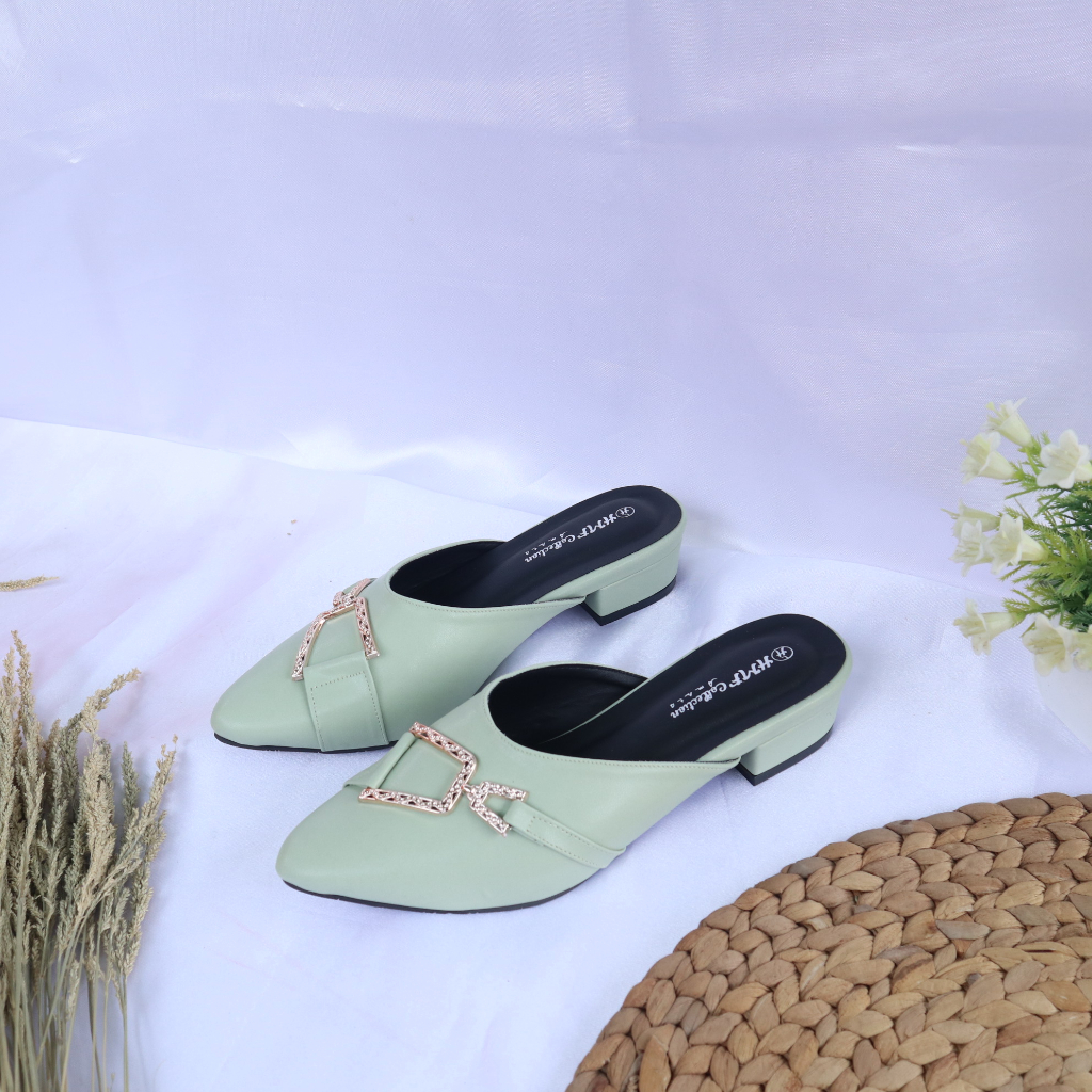 HMF Jummy Sepatu Hak Mules Wanita 3 cm MT18