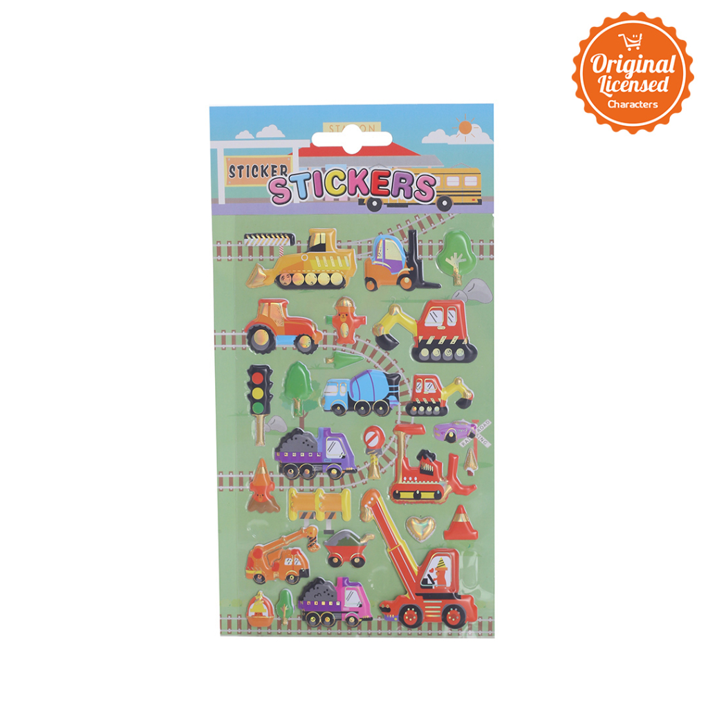 

Sticker Timbul 3D Sticker Puffy Karakter Mobil Konstruksi