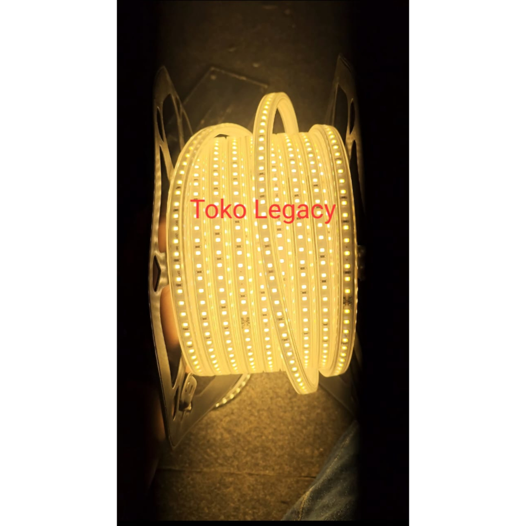 MEGAMAN LAMPU HIAS LED IP 65 STRIP SELANG WATERPROOF OUTDOOR 220 VOLT - KUNING DAN PUTIH ORI GERMANY