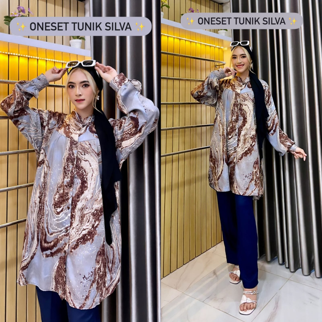 Oneset Tunik Silva  by Ratu/Oneset Lengan Panjang/oneset murah