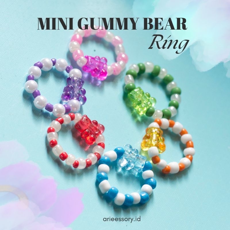 MINI GUMMY BEAR RING/CINCIN MANIK GUMMY BEAR KECIL/CINCIN MANIK