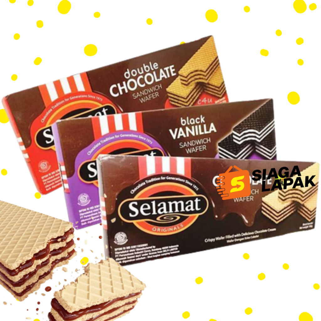 Selamat Wafer Coklat 145gr All Varian Black Vanilla Double Choco