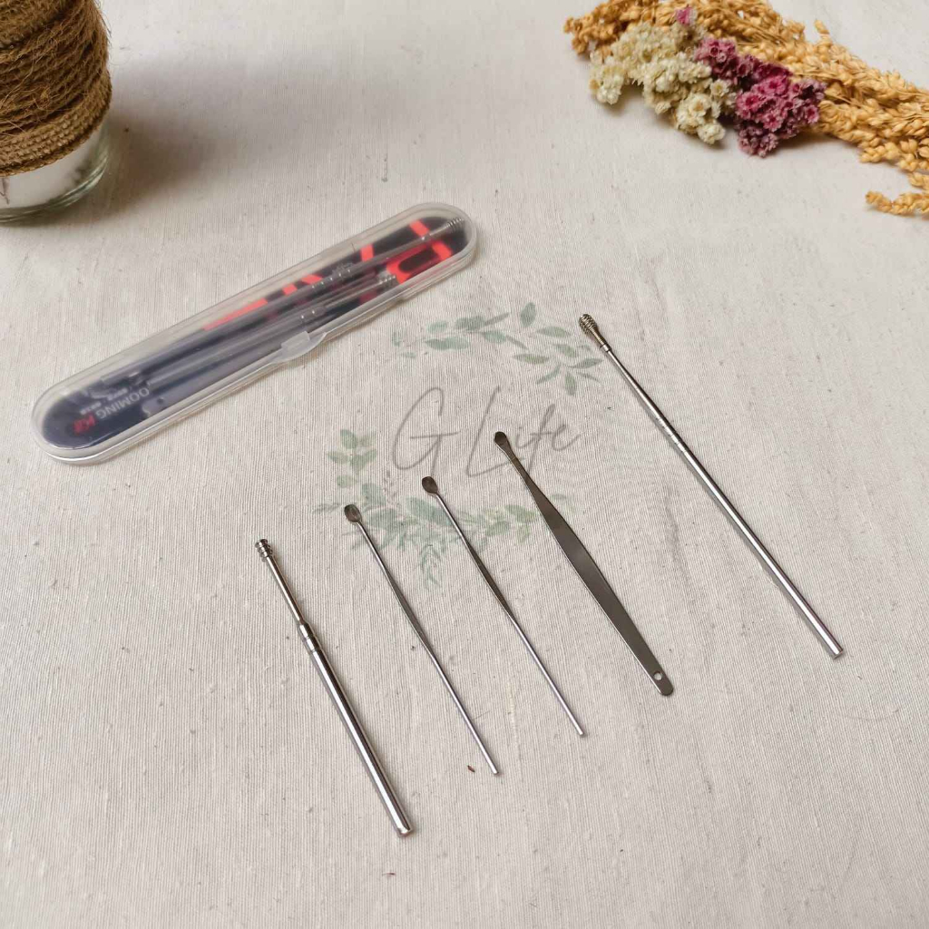 Alat Pembersih Telinga Set, Alat Korek Kuping Stainless