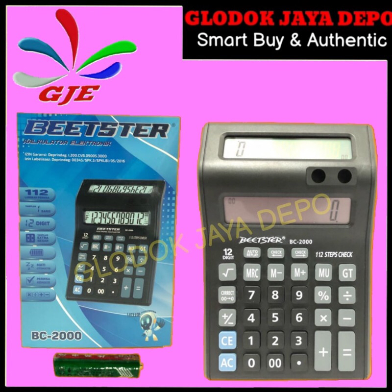 

KALKULATOR DOUBLE LAYAR BEETSTER BG-2000 12DIGIT