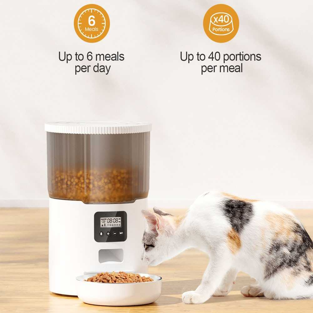 Feeder Pet Timer Auto Tempat Makan Hewan Peliharaan Anjing Kucing Otomatis Food Dispenser 4L