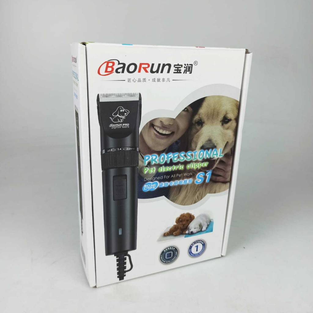 Alat Cukur Bulu Binatang Electric Pet Dog Cat Grooming Hair Clipper Pet Shaver - BaoRun PRO S1