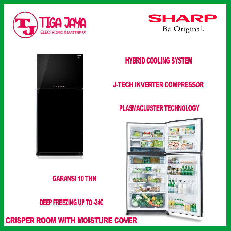 SHARP SJIG963PGBK KULKAS 2 PINTU 656L INVERTER COMPRESSOR SJ-IG963PG-BK