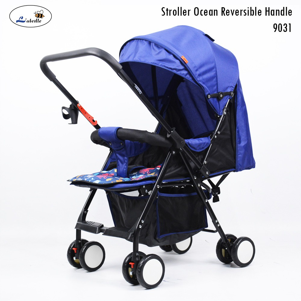 Makassar - Stroller Labeille Ocean 9031 Reversible Handle Kereta Dorong Bayi