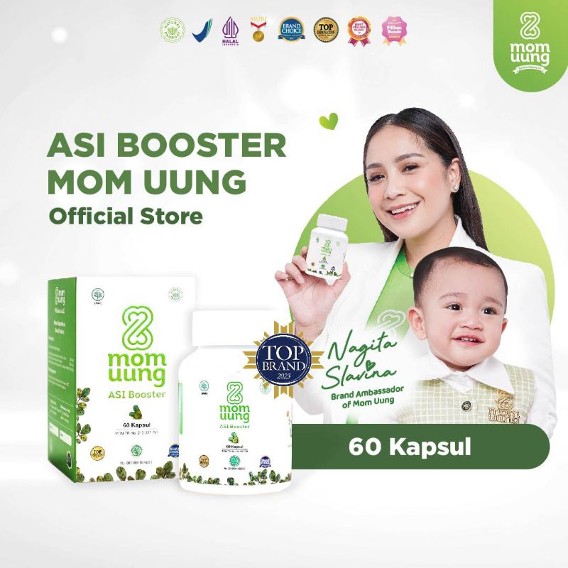 MOM UUNG ASI BOOSTER/ PELANCAR ASI BPOM HALAL NATURAL 60 KAPSUL