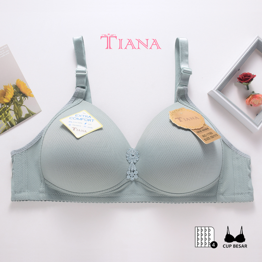 TIANA | BRA Cup Besar Kait 4 Cup C / BH Jumbo Bahan Pori BREATHABLE / art TN 1780