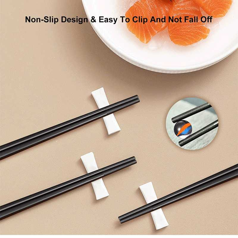 ICMD Alat Makan Sumpit Non-Slip Reuseable Chopstick 10 Pair 27cm - KMD - Black Gold