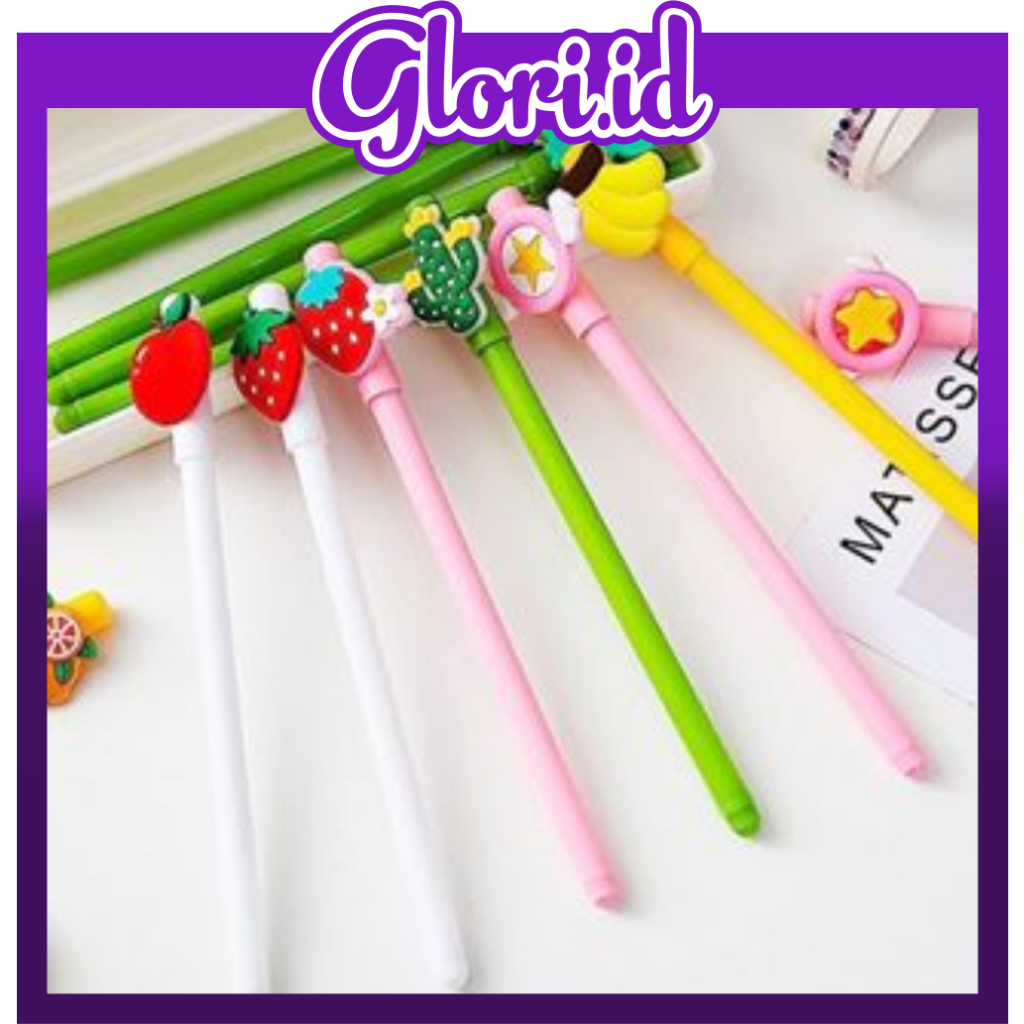 

GLORI.ID Pulpen Karakter Kartun Buah Pena Gel Motif Karakter Lucu Pen Cute Student Japanese S070