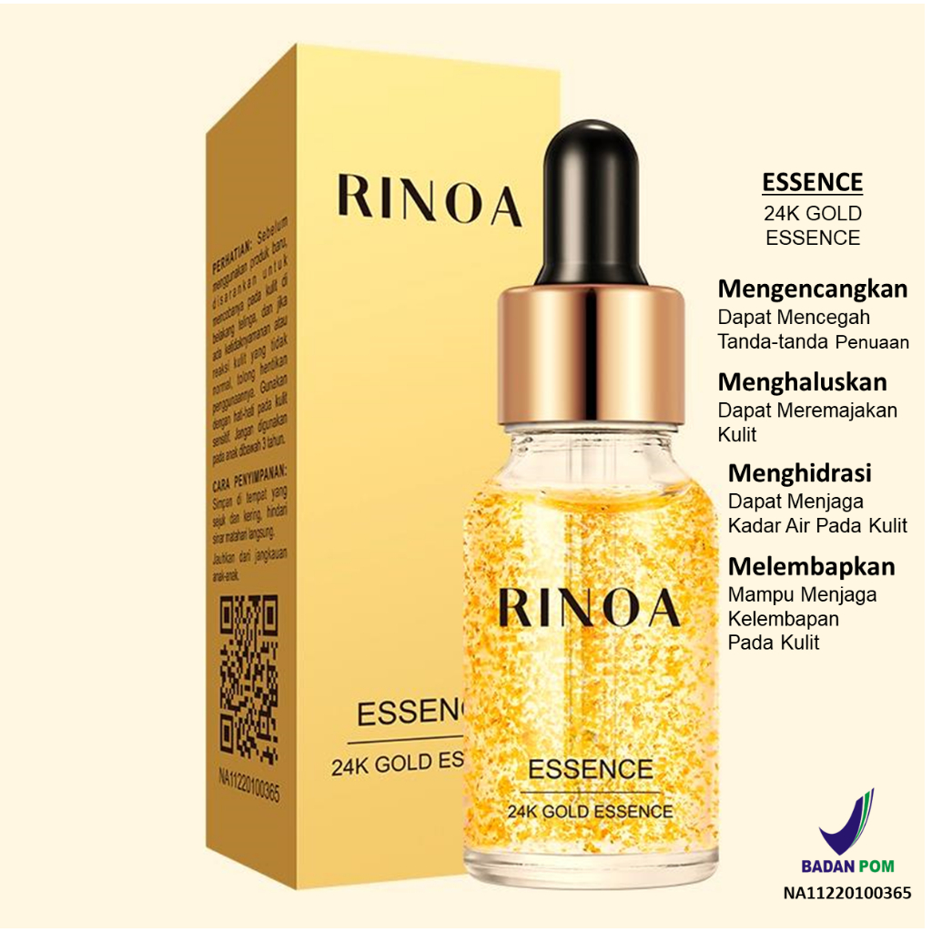 BPOM 24K GOLD ESSENCE / SERUM PENCERAH WAJAH 24K RINOA