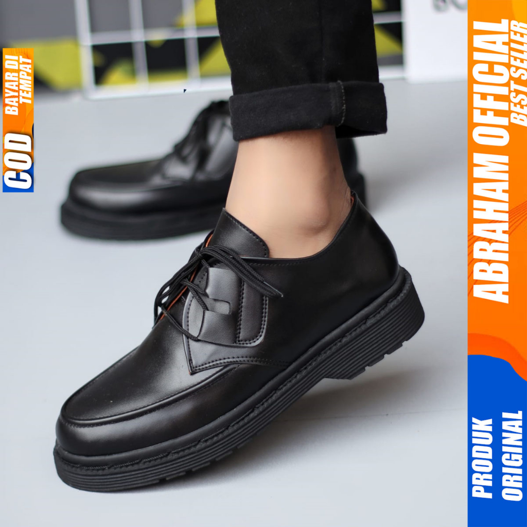 Sepatu Pantofel Formal Docmart Oxford Hitam Kerja Pria