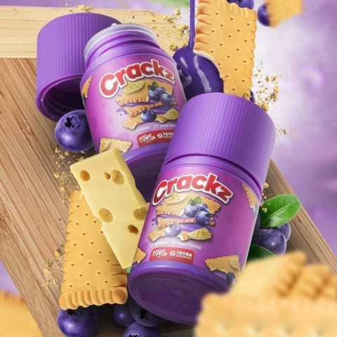 CRACKZ V6 BLUEBERRY CHEESE CRACKERZ BY TETRA X VAPEON 3MG 60ML