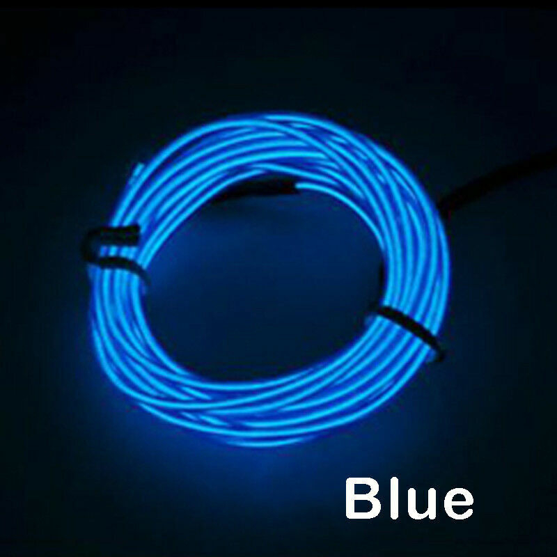 Lampu Hias Neon Ambient EL Light Cigarette Lighter Plug 3M - STC-33 - Blue