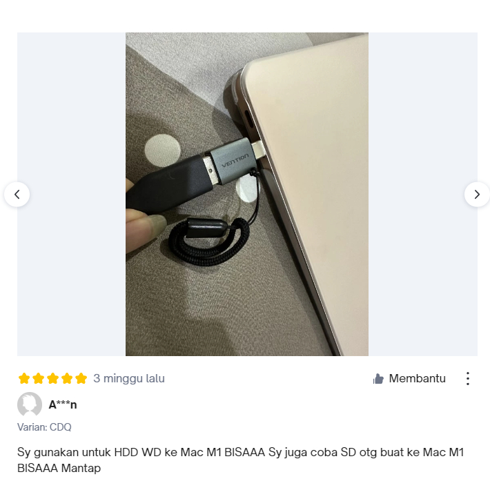 Vention OTG Adapter USB Type C 3.1 To USB 3.0 Female