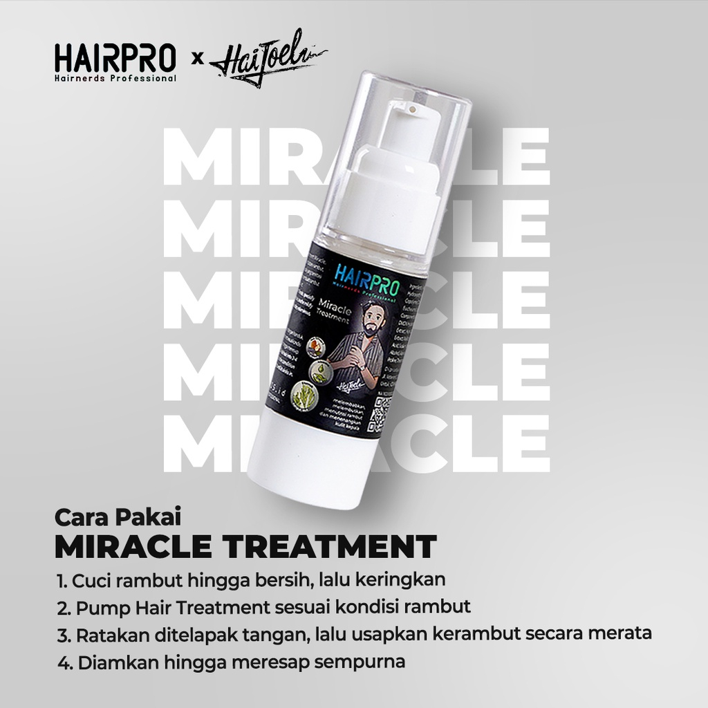 Hairnerds Professional Paket Miracle Treatment &amp; Hair Styling Paste Pomade Free Sisir