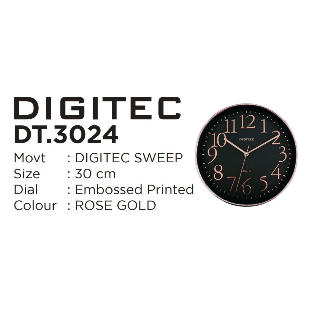 Digitec Jam Dinding Dekorasi Rumah - DT 3024