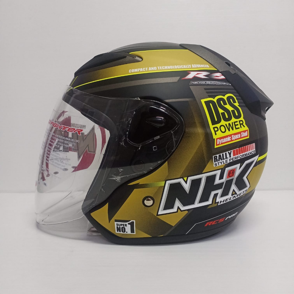 HELM NHK R6 MOTIF RALLY BLACK GOLD DOFF