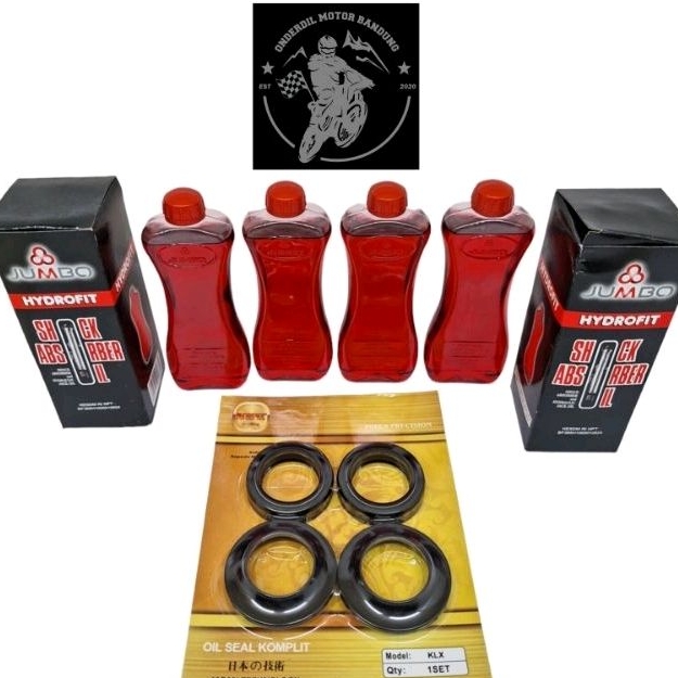 SEAL SHOK SHOCK KLX 150 DAN SEAL ABU DEBU KLX150 BONUS OLI SHOCK DEPAN JUMBO