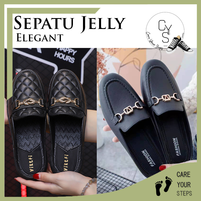 CYS Sandal Loafers Wanita Import Fashion Korea Kekinian Slip On Sendal Formal Cewek Teplek Lembut Terbaru Elegant Polos SPT-39 SPT-68