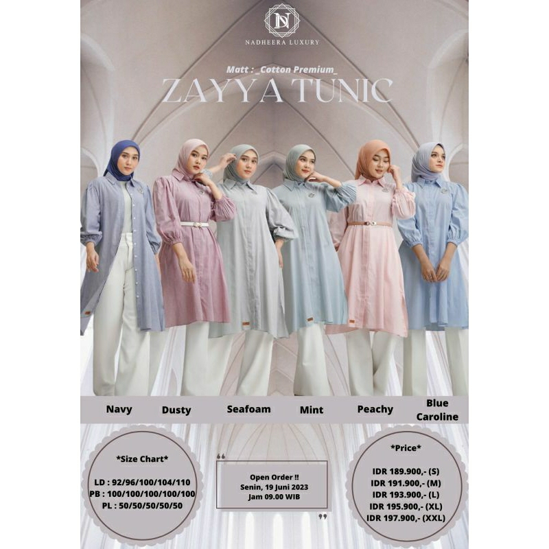 ZAYYA Tunik by Nadheera Luxury Terbaru