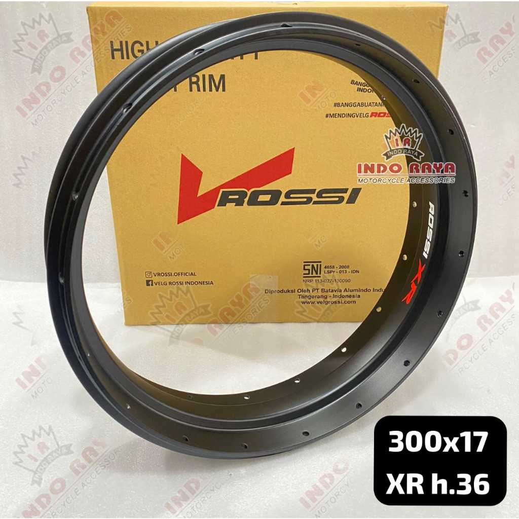 velg pelek velek SPRINT XR 17x300 300 ring 17 hole 36 merk V.ROSSI ROSSI jari jari tubeless