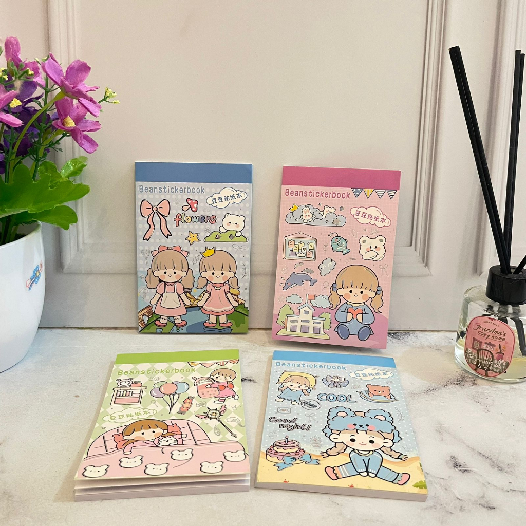 Buku Sticker Anak A6 KL-CF Imut Lucu / Buku Stiker Motif Little Girl isi 20 Halaman lengkap Koleksi Kreativitas Anak Best Quality bisa Grosir dan COD