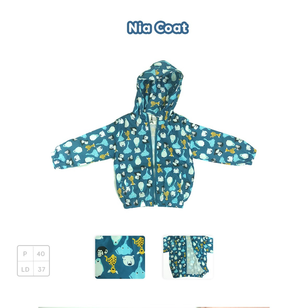 Jaket NIA Bayi Motif Karakter -  Outer Bayi Lucu