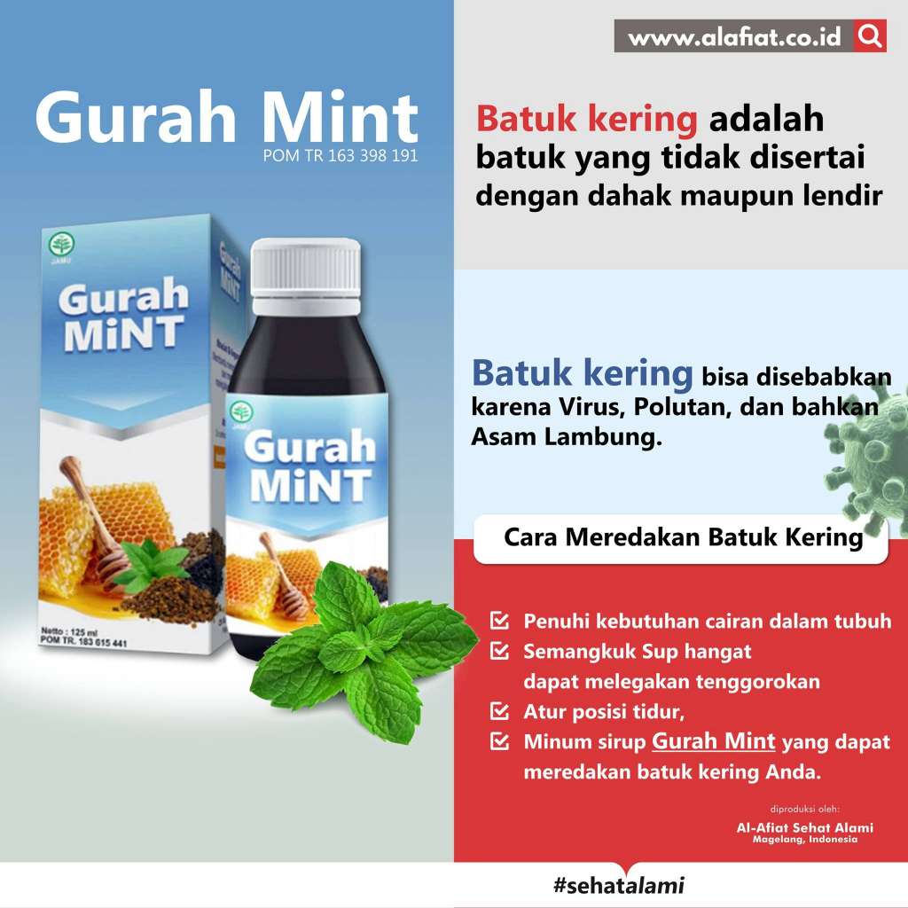 

Sirup Madu Gurah Anak dan Dewasa Rasa Mint 125ML - Madu Gurah Al Afiat