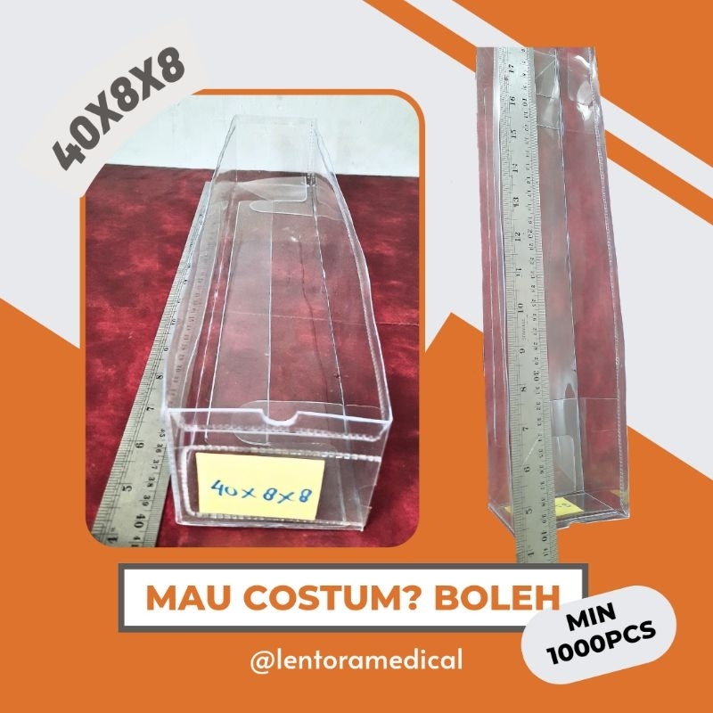 kotak obat mika apotek 40x8x8 cm, kotak mika costum