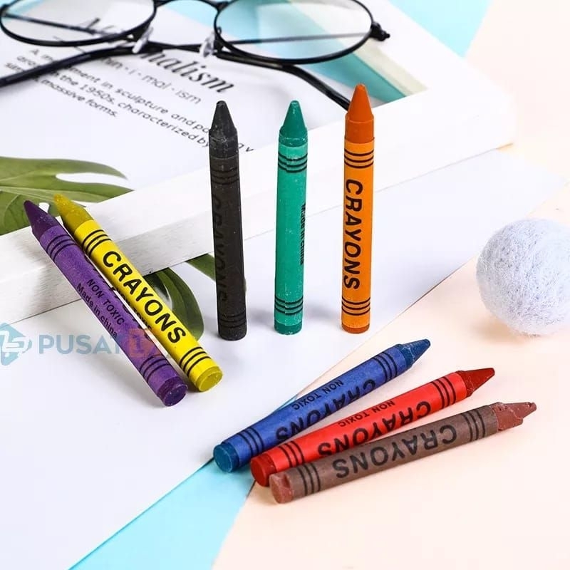 CRAYON 24 WARNA IMPORT | Krayon Menggambar Anak Murah | Kerayon isi 24warna | Pensil Warna Anak2 Set lengkap | Cerayon gambar melukis mewarna mewarnai art set | pencil color pensil berwarna sekolah anak TK SD SMP PG playgroup