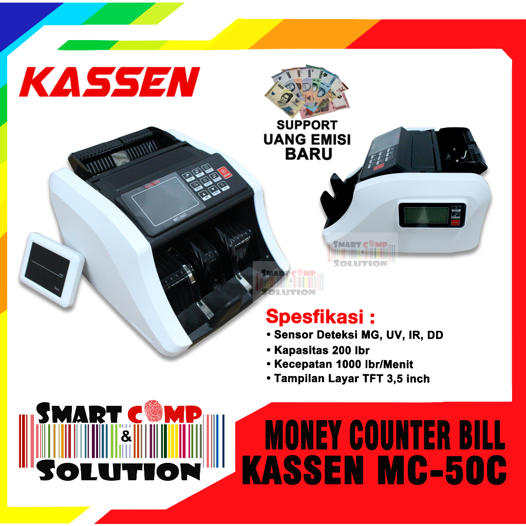 Mesin Penghitung Uang Kassen MC50C / MC-50C UV Magnetic Money Counter