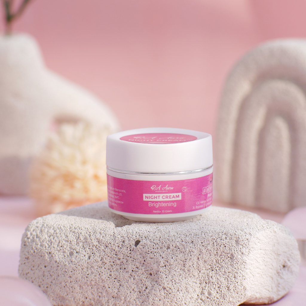 Ra Aura Whitening Night Cream / RETINOL / NIACIAMIDE / Paket Cream Pemutih / Cerah dalam 7 hari Cream Pemutih , Super Whitening , Glowing, Putih Cepat , DNA Salmon, Anti Aging, BPOM Ori, Kulit Kusam Sensitif Acne Jerawat Pelicin