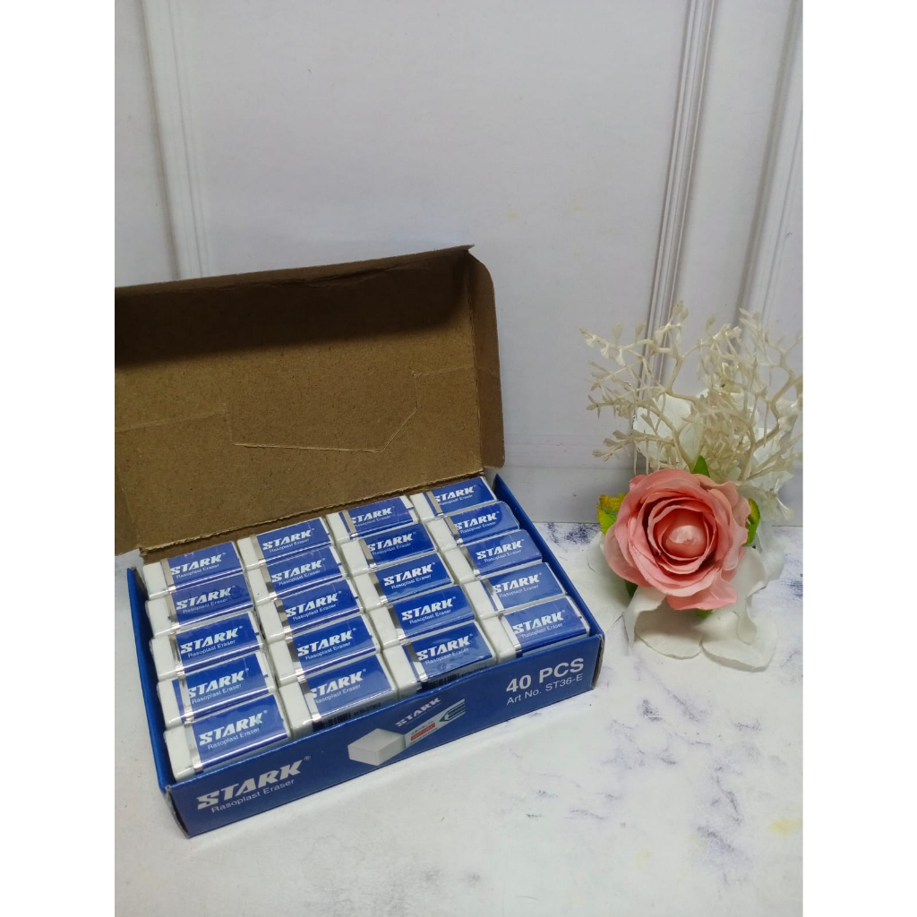 

Penghapus pensil stark/Joyko Kecil White Per BOK 40pcs stip pensil
