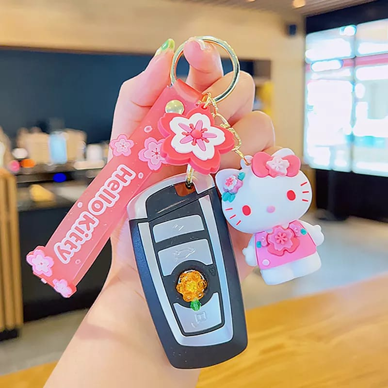 GANTUNGAN KUNCI HELLO KITTY GANCI KEY KARAKTER KARTUN KUROMI LUCU GANTUNGAN KUNCI BONEKA SOUVENIR HADIAH KOLEKSI