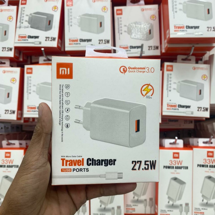 Charger Xiaomi Quick Charge Qualcomm 3.0 Fast Charging Original Plus Kabel Micro usb &amp; Type C