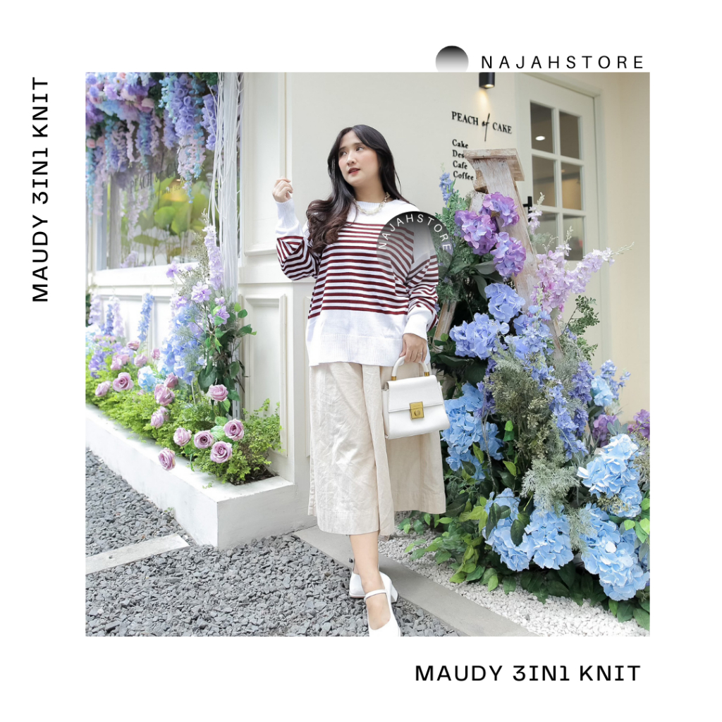 najahstore Maudy cardigan sweater stripe