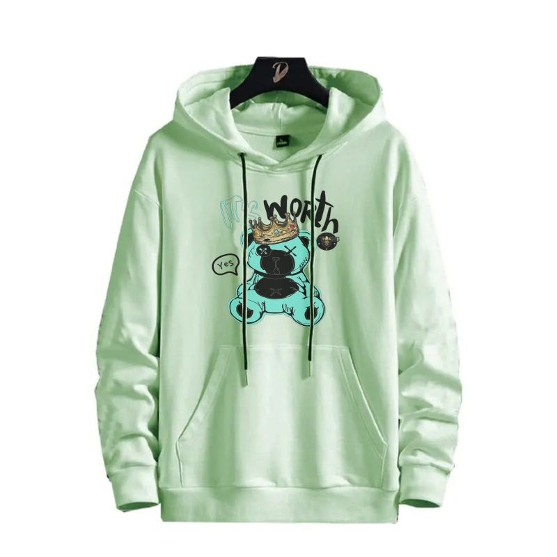 Hoodie pria Hoodie King Bear Sweater glowing Jacket kekinian