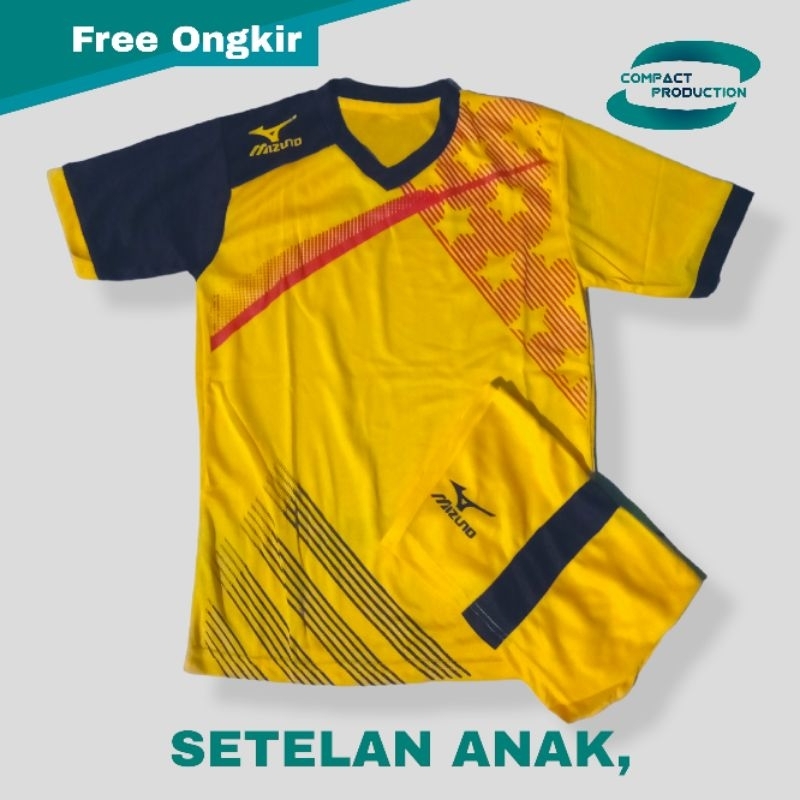 MZ: Setelan baju jersey anak anak usia 6-14 tahun baju olahraga bola voli badminton tenis baju Ohlaraga Sepak Bola