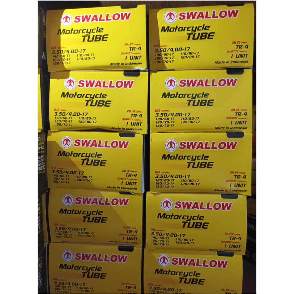 Paket Harga Grosir 10 Pcs Ban Dalam Swallow 350/400 Ring 17 130/70 ring 17