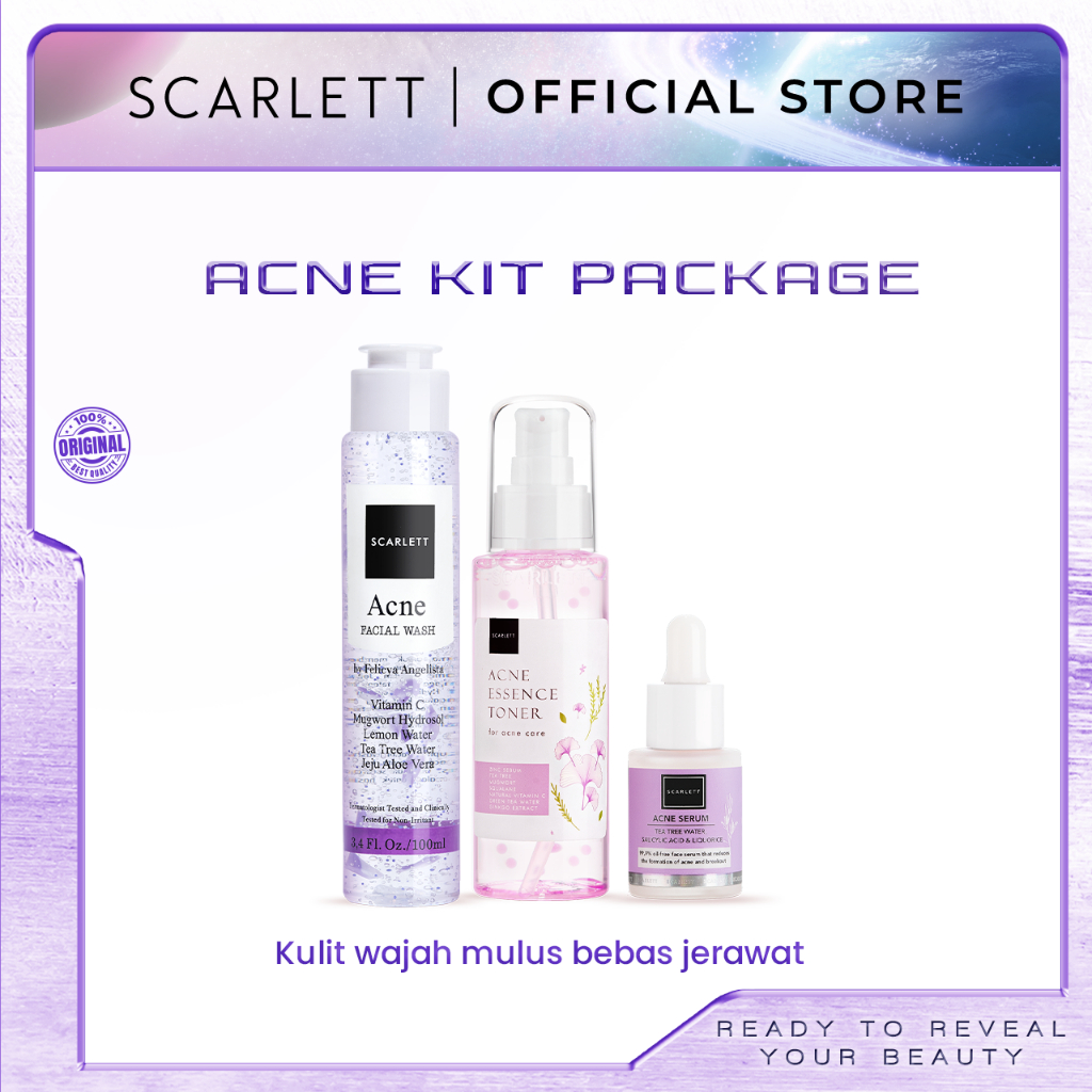 Jual Scarlett Whitening Acne Kit Package | Shopee Indonesia