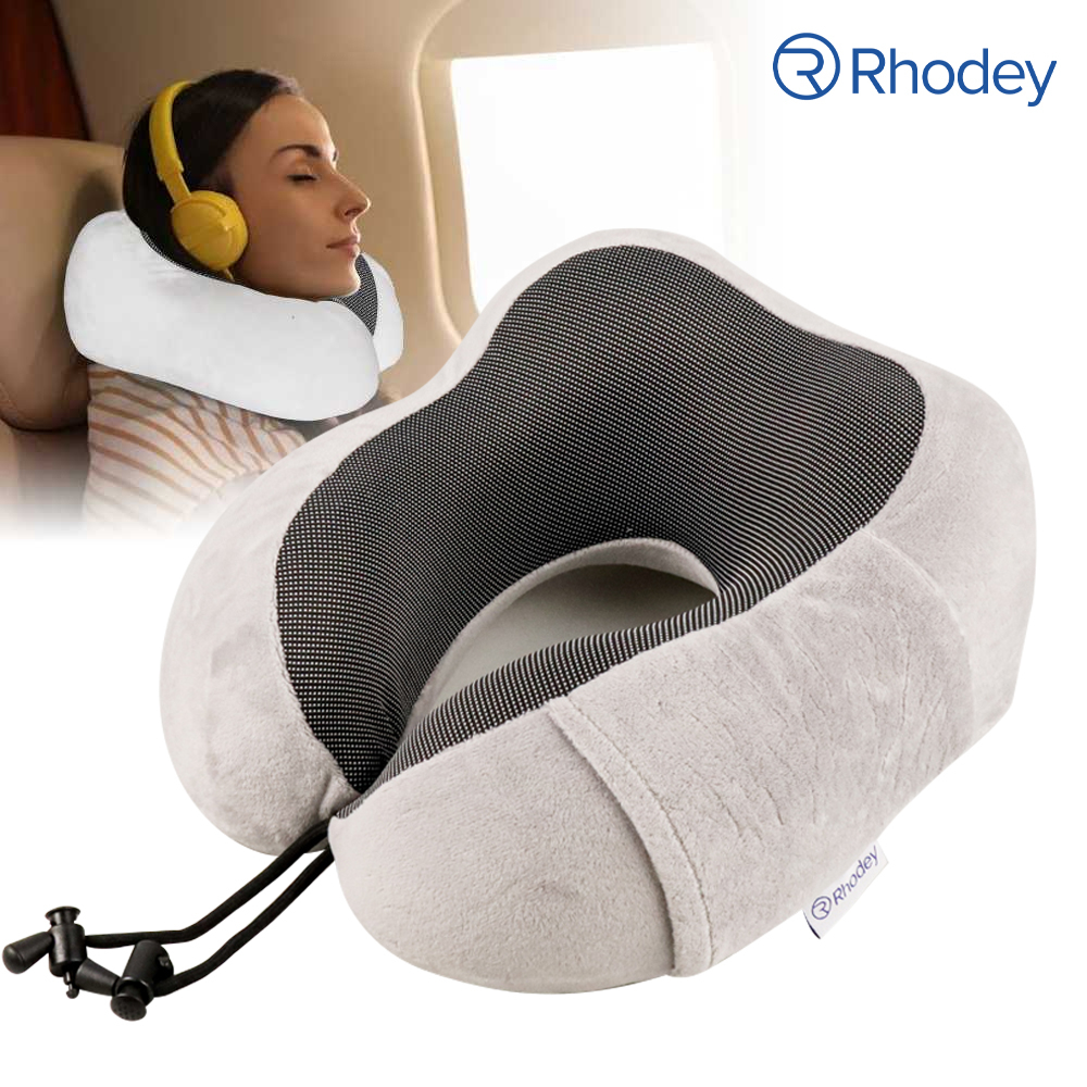 Bantal Leher U-Shape Foldable Travel Neck Pillow / Bantal Travel / Bantal Busa / Bantal Mobil - SER43 - Blue