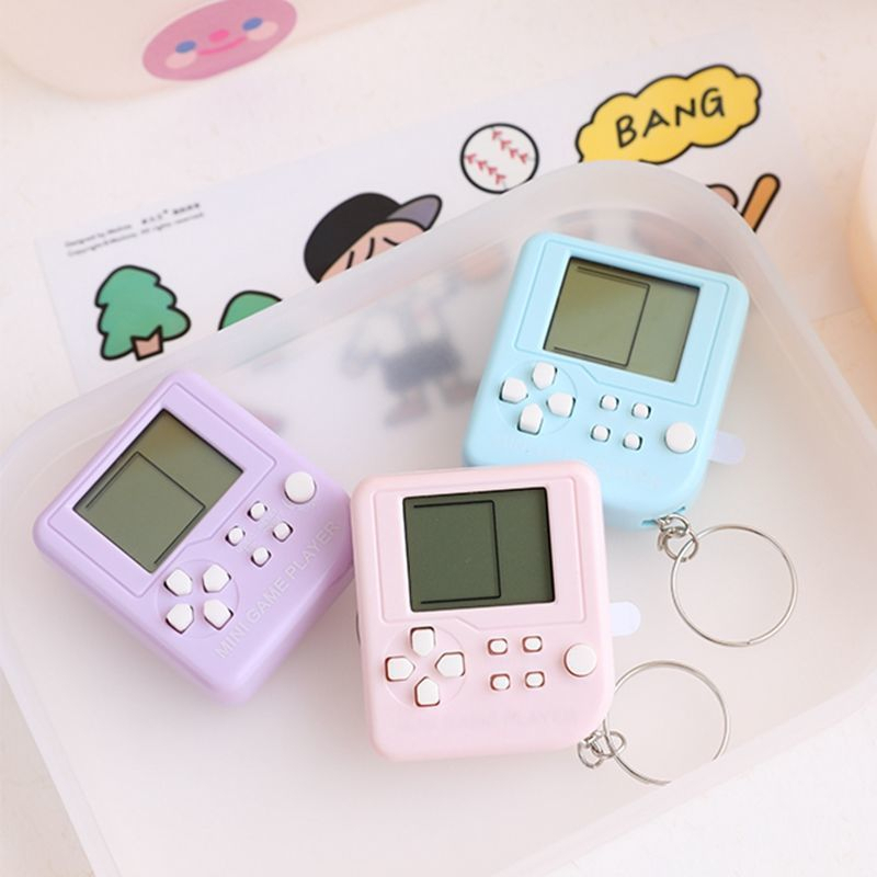 Gantungan Kunci Mainan Game Mini Tetris Portable / Gantungan Bentuk Game Stik