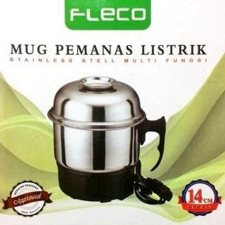 Teko Listrik Mug Gelas Pemanas Air Elektrik Fleco 12cm 13cm 14cm Heating Cup