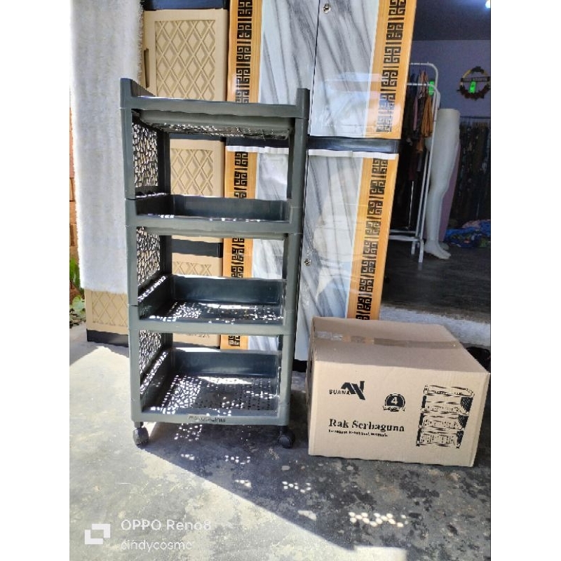 RAK YOYO BUANA RODA 4 SUSUN 4 . RAK SUSUN . RAK SERBAGUNA